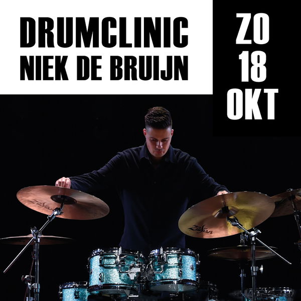 Drumclinic van Niek de Bruijn | Drummer bij o.a. Alain Clark, Candy Dulfer & Bankzitters | Gratis! @ Poppodium Phoenix 2