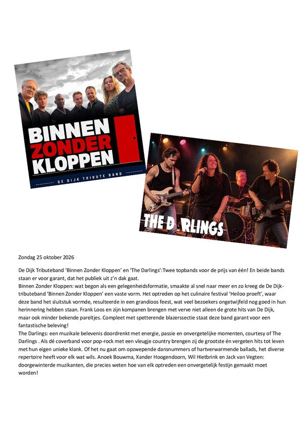 Binnen Zonder Kloppen @ Stadsfabriek Alkmaar 2026-10-25