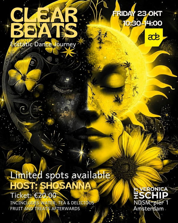 CLEARBEATS ADE SHOWCASE– Ecstatic Dance Journey 23.10.2026 Het Veronica Schip Amsterdam