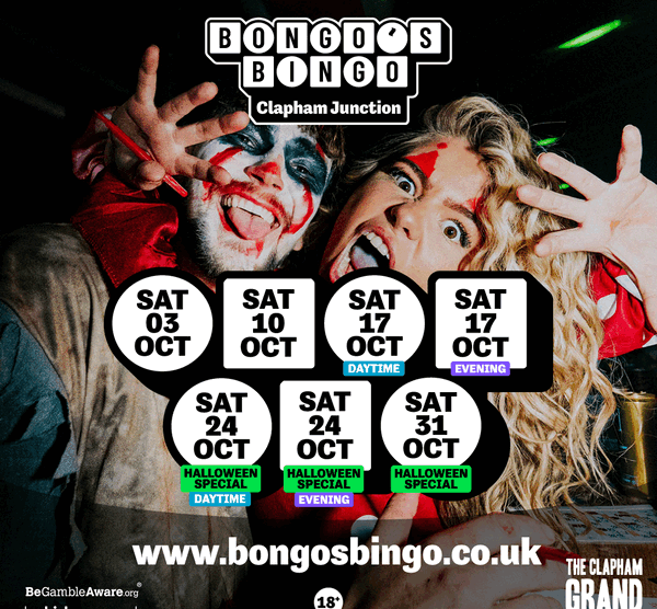 Bongo’s Bingo @ The Clapham Grand 2026-10-24