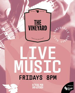 Live Music Fridays @ The Vineyard Islington 2026-08-28