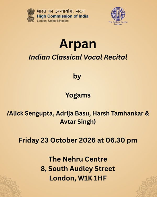 Alick Sengupta @ Nehru Centre 2026-10-23