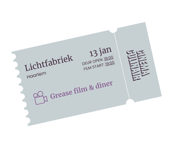 Grease film & diner @ De Lichtfabriek | Haarlem 2027-01-13