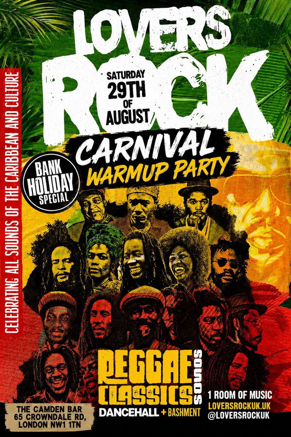 Lovers Rock Carnival Warm Up Party | Reggae & Dancehall Night | The Camden London — The Camden @ The Camden 2026-08-29 |