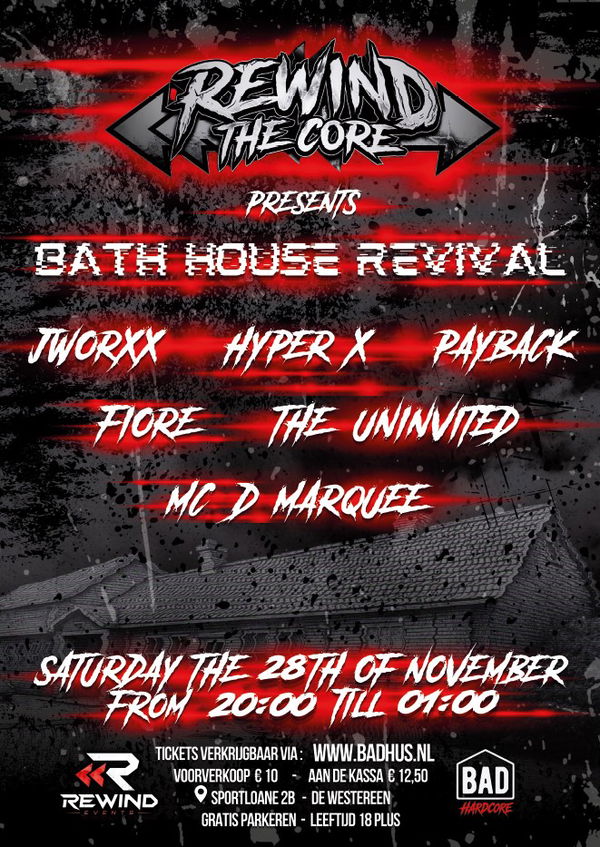 Rewind the Core (Leeftijd 18+) @ Badhûs 2026-11-28