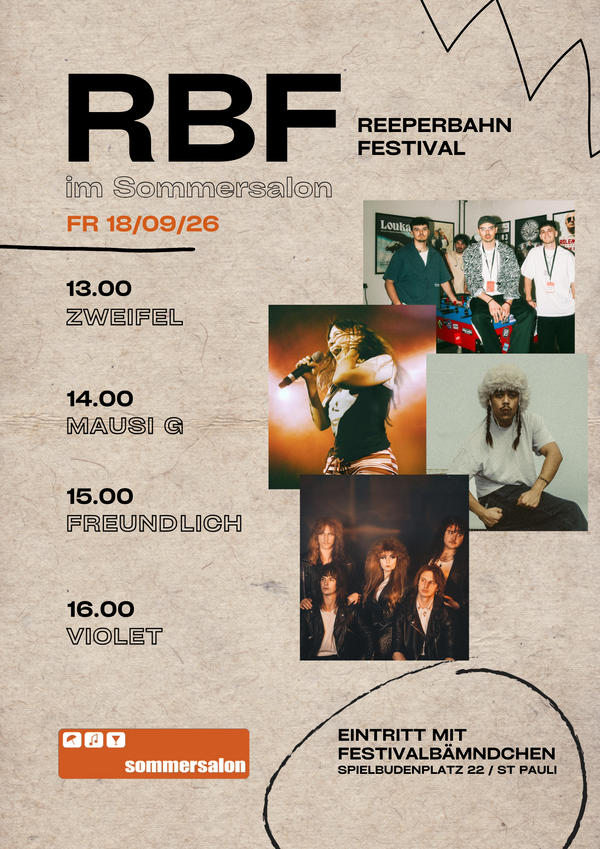 RBF - ReeperbahnFestival @ Summer Salon in the clubhouse 2026-09-18