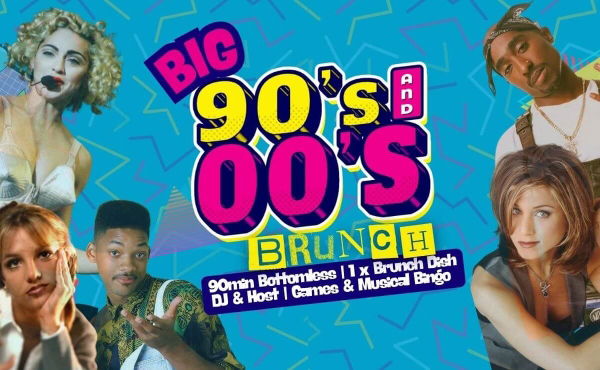 Big 90s vs 00s Bottomless Brunch @ Big Belly Bar & Comedy Club London 2026-08-29