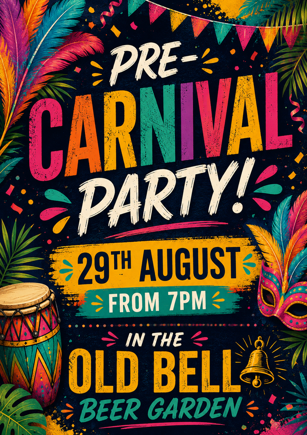 Pre-Carnival party @ The Old Bell 2026-08-29