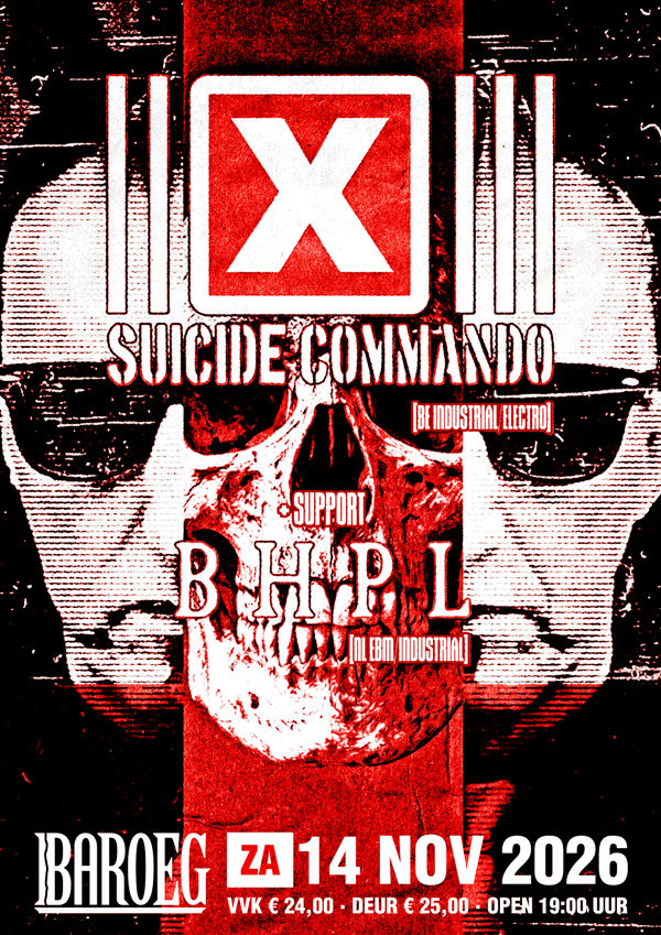 Suicide Commando @ Baroeg | Poppodium | Live muziek | Cultuurcentrum 2026-11-14