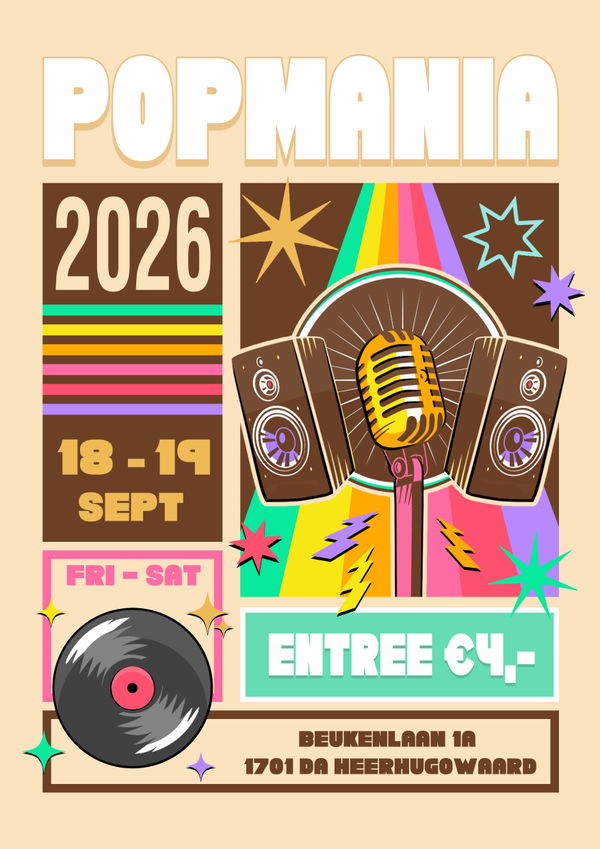 POPMANIA @ Jongerencentrum Kompleks 2026-09-18