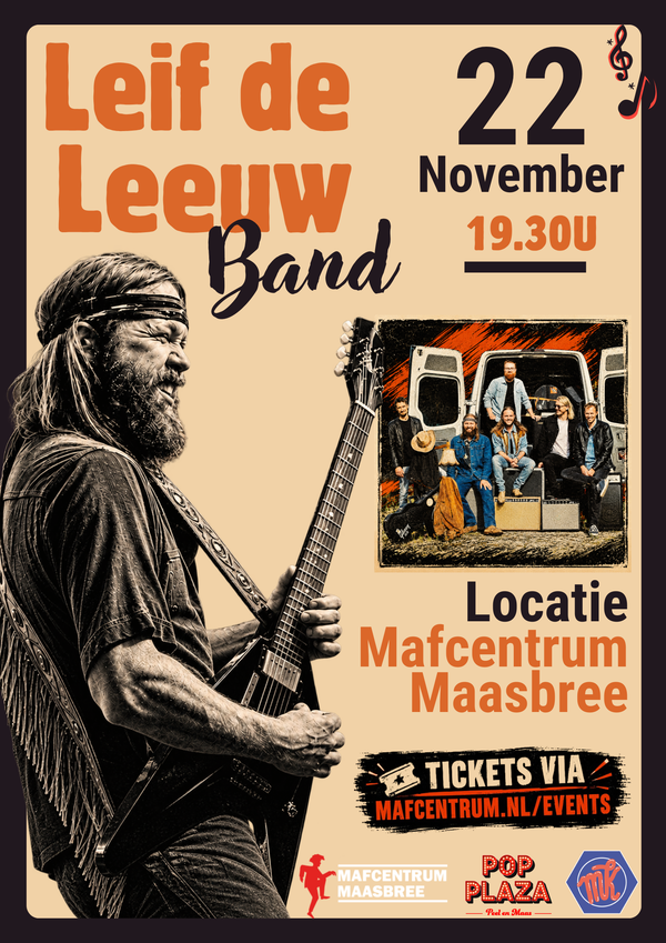 Leif de Leeuw Band @ Mafcentrum 2026-11-22