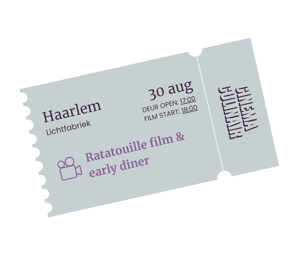 Ratatouille film & (early) diner @ De Lichtfabriek | Haarlem 2026-08-30