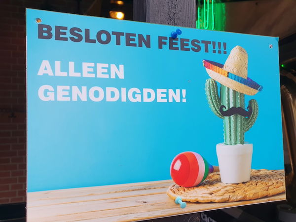 Besloten feestje