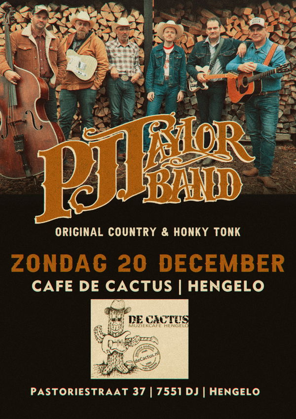 PJ Taylor Band (New rockin' country / honky tonk, NL) @ Cactus Cafe 2026-12-20