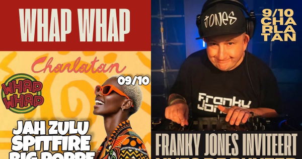 FRANKY JONES INVITEERT Tom Leclercq | WHAP WHAP — Franky Jones x Tom Leqlercq | Jah Zulu, Spitfire, Jens Poppe
