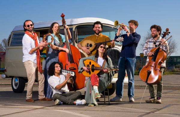Háshem Kabreet percussion, handpan, bandleader Anna Zavorina double bass, vocals Kinan Abuakel buzuk Kitano Hernandez st